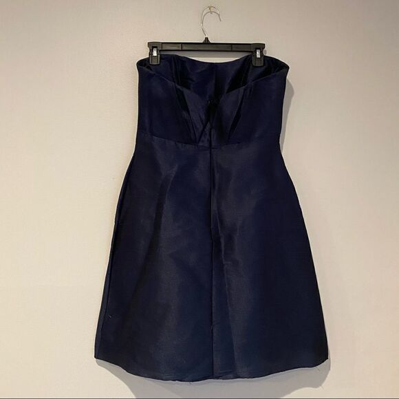 Jim Hjelm Occasions Blue Strapless Dress Size 12 - Picture 3 of 8